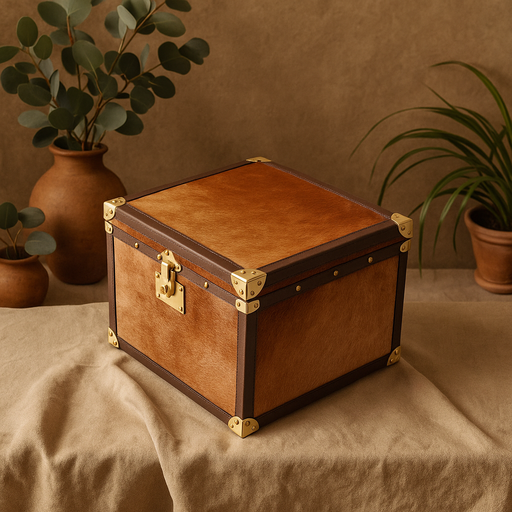 Hairon Leather Trunk