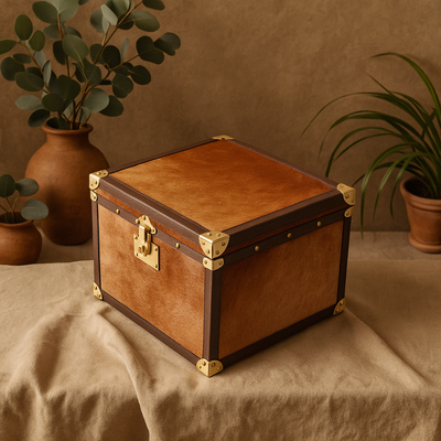 Hairon Leather Trunk