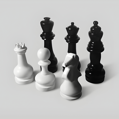 Checkmate Candle Holders set of 6 chess piece shaped leather candle holders India - The Mage Home