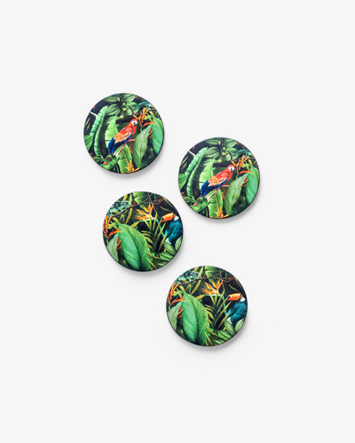 Birds of paradise Hardwood coasters