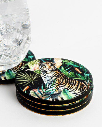 Ranthambore Hardwood coasters