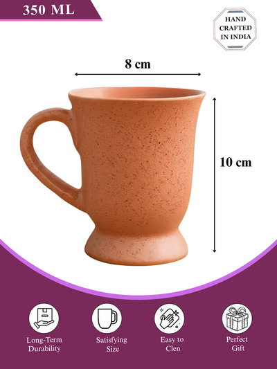 Terracotta Ceramic Coffee Mug – 350ML