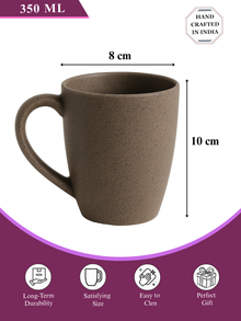 Latte Brown Ceramic Coffee Mug – 350ML