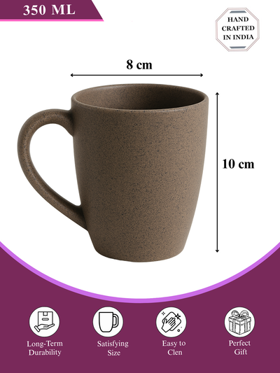 Latte Brown Ceramic Coffee Mug – 350ML