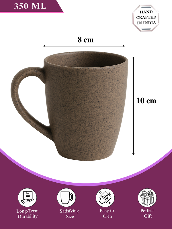 Latte Brown Ceramic Coffee Mug – 350ML