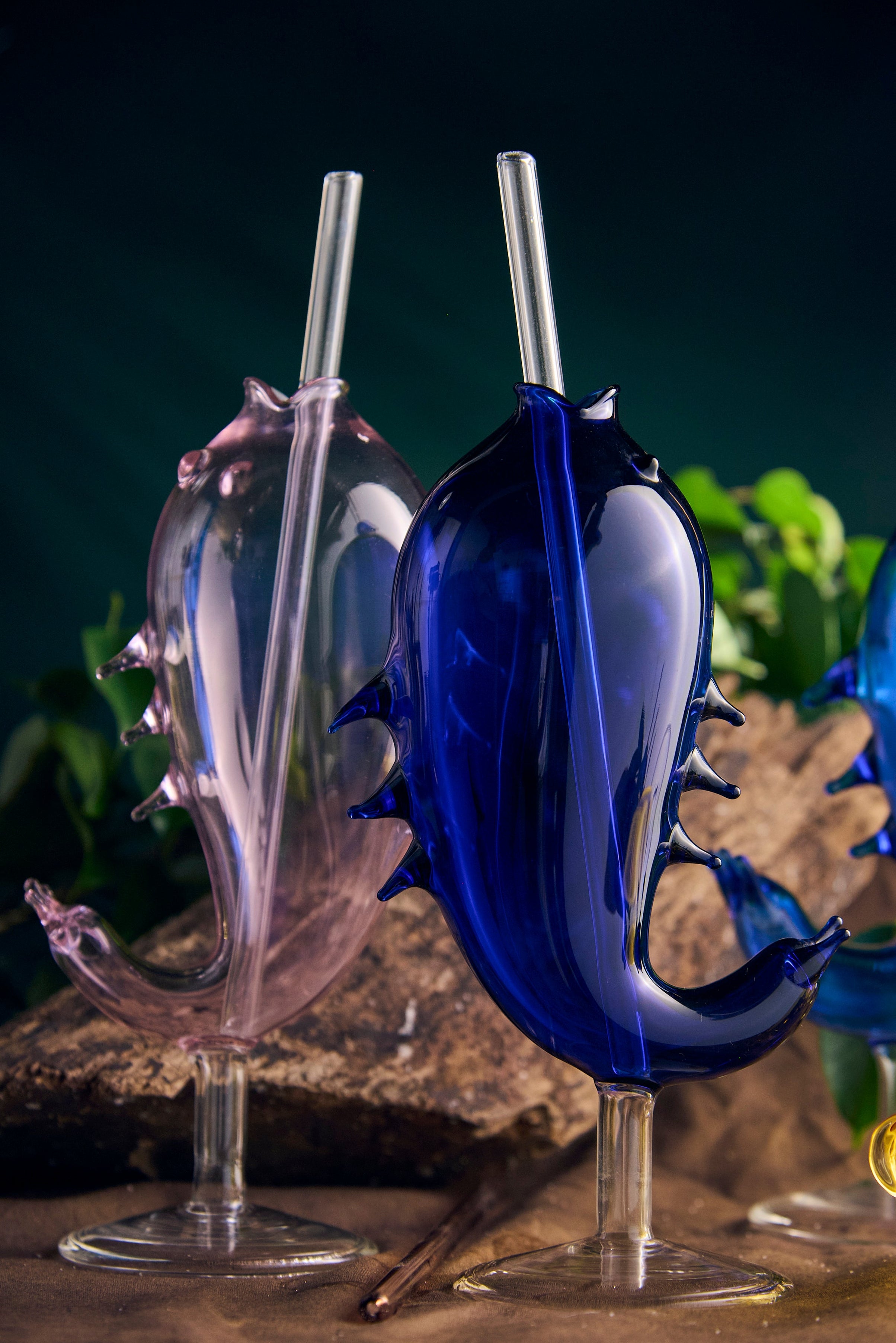 Colored Ocean Fishes Designer Glass | 350 ml | Set of 2, 4, 6