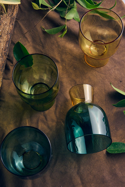Coloured Coupe Glass | Set of 1, 2, 4, 6