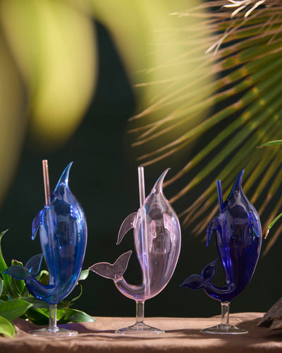 Coloured Dolphin Sip Cocktail | Set of 1, 2, 4, 6
