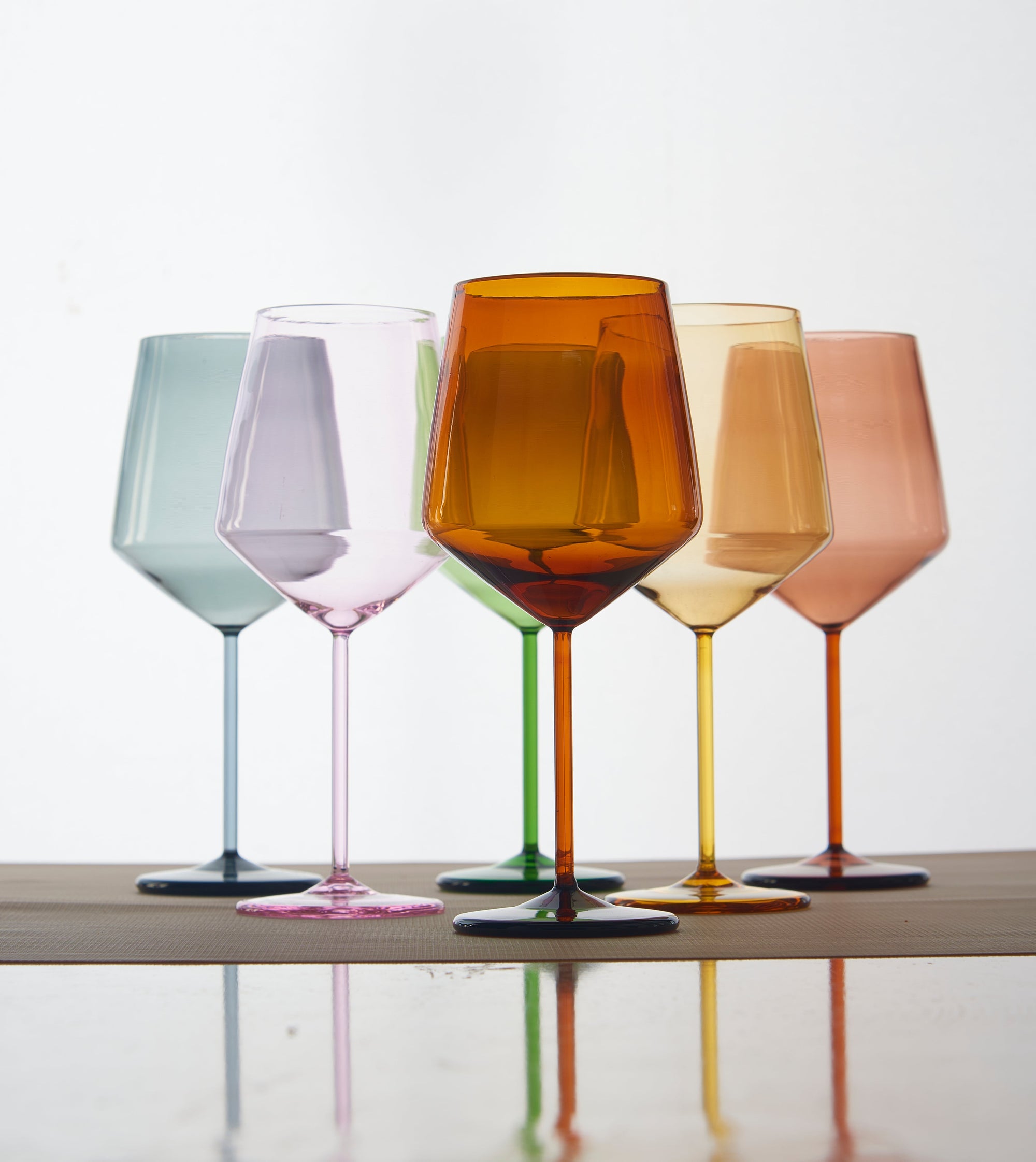 Coloured Tube Wine Glass  | 400 ml