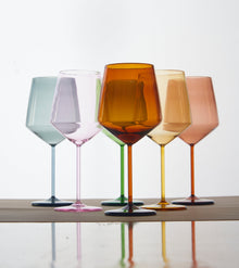 Coloured Tube Wine Glass  | 400 ml
