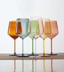 Coloured Tube Wine Glass  | 400 ml