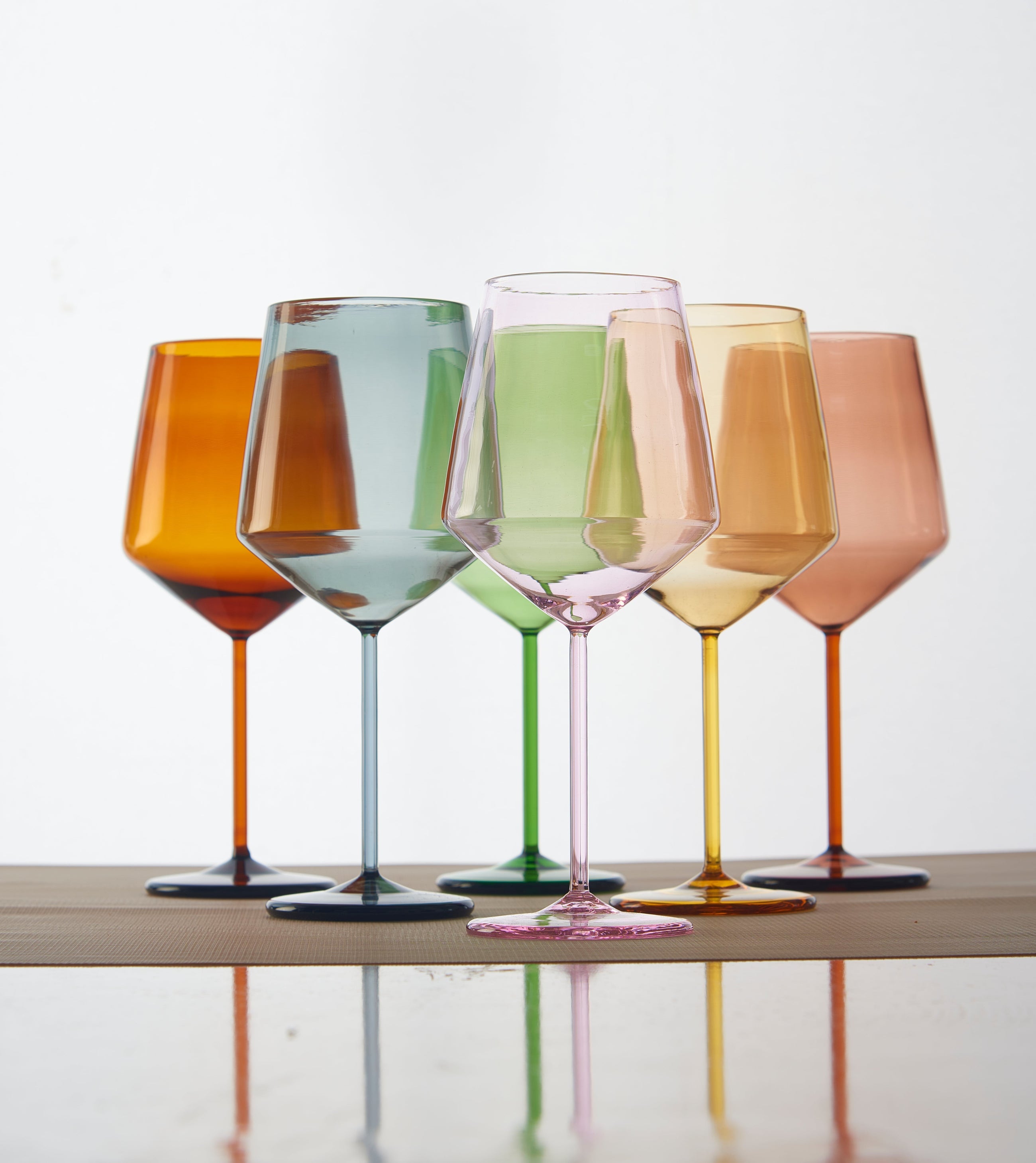 Coloured Tube Wine Glass  | 400 ml