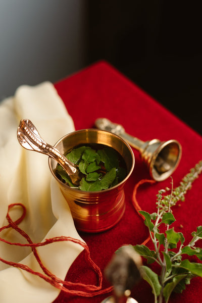 Copper Water Pot with Spoon
