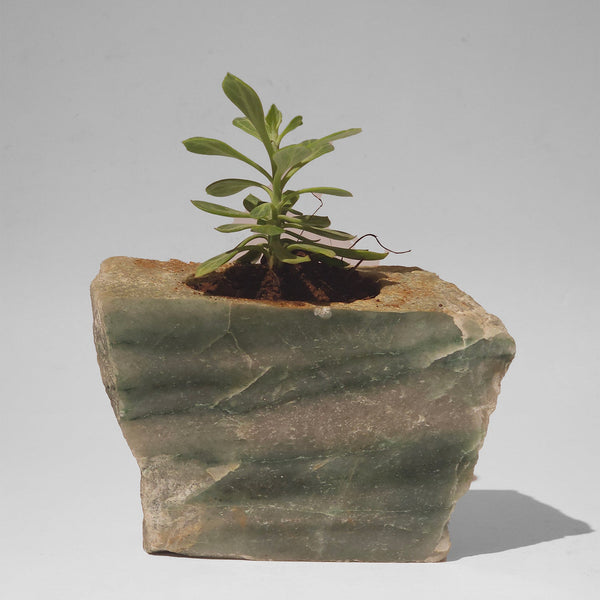 Semi Precious Planter - Green Quartz