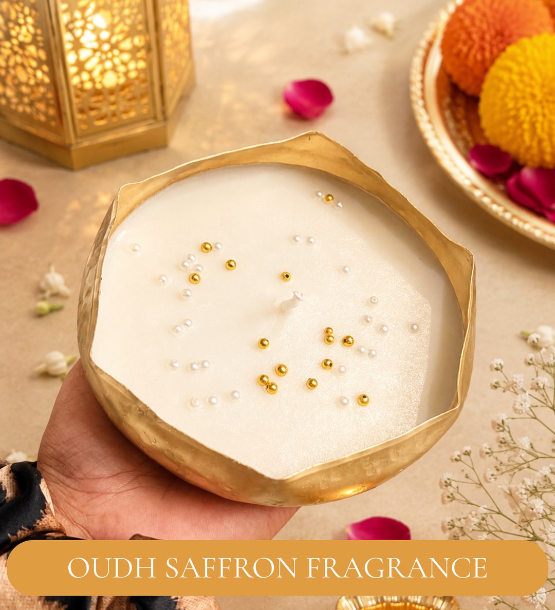 Ruby Utsav Red Festive Gift Basket – Diwali Gift Hamper with Urli Soy Wax Candle - https://artecasa.in/