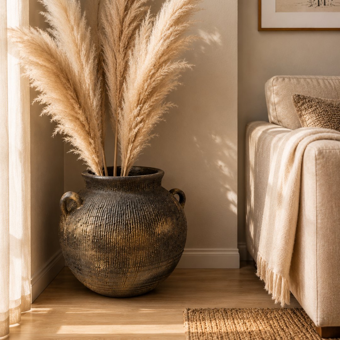 Noir Gold Heritage Matka Vase - https://artecasa.in/