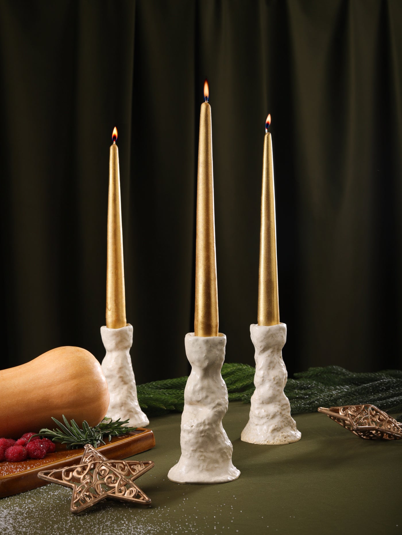 Coral Tapered Candle Holder