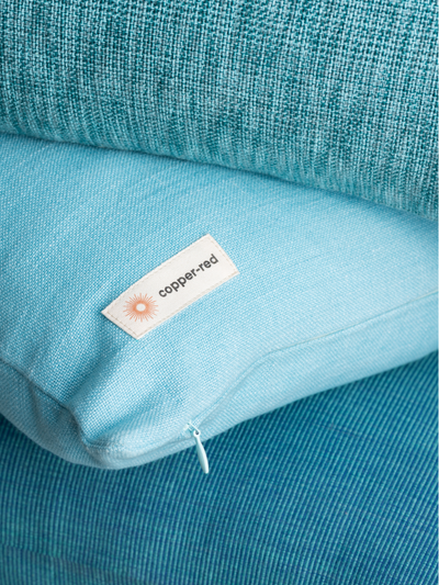 Corsica Powder Blue Cotton Cushion Cover