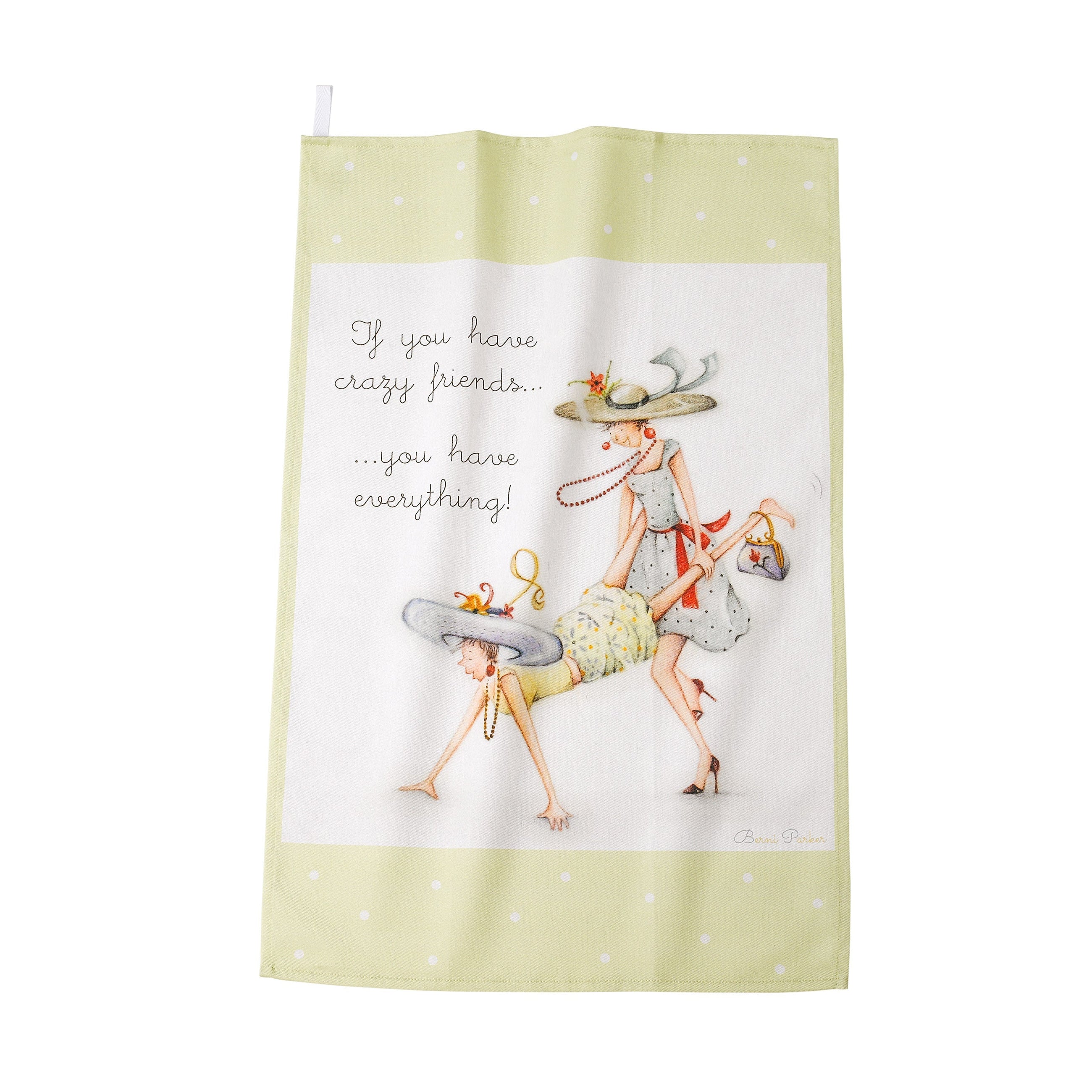 Berni Parker 'Crazy Friends' Tea Towel 1 Pack