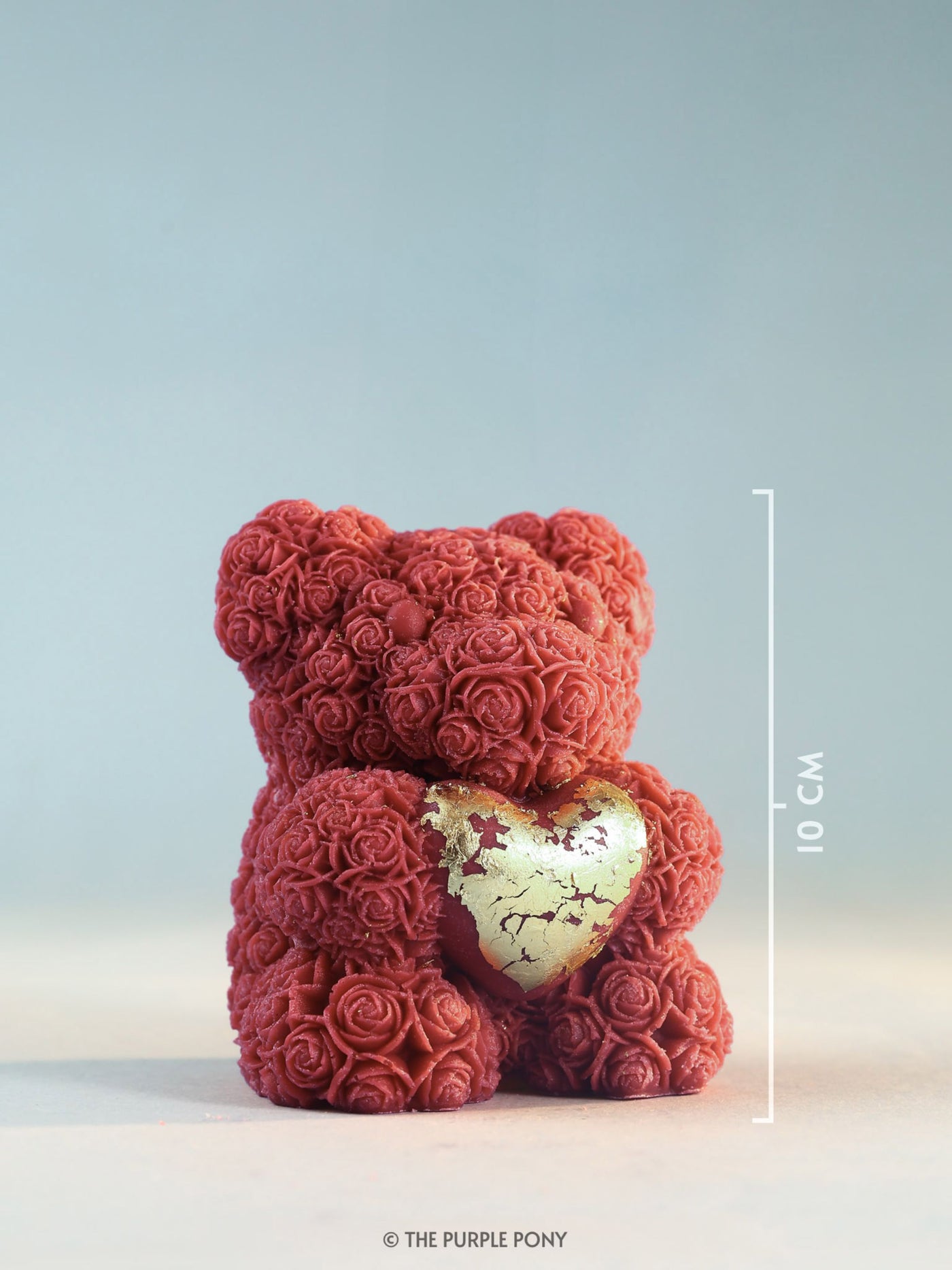 Floral Teddy Heart Soy Candle