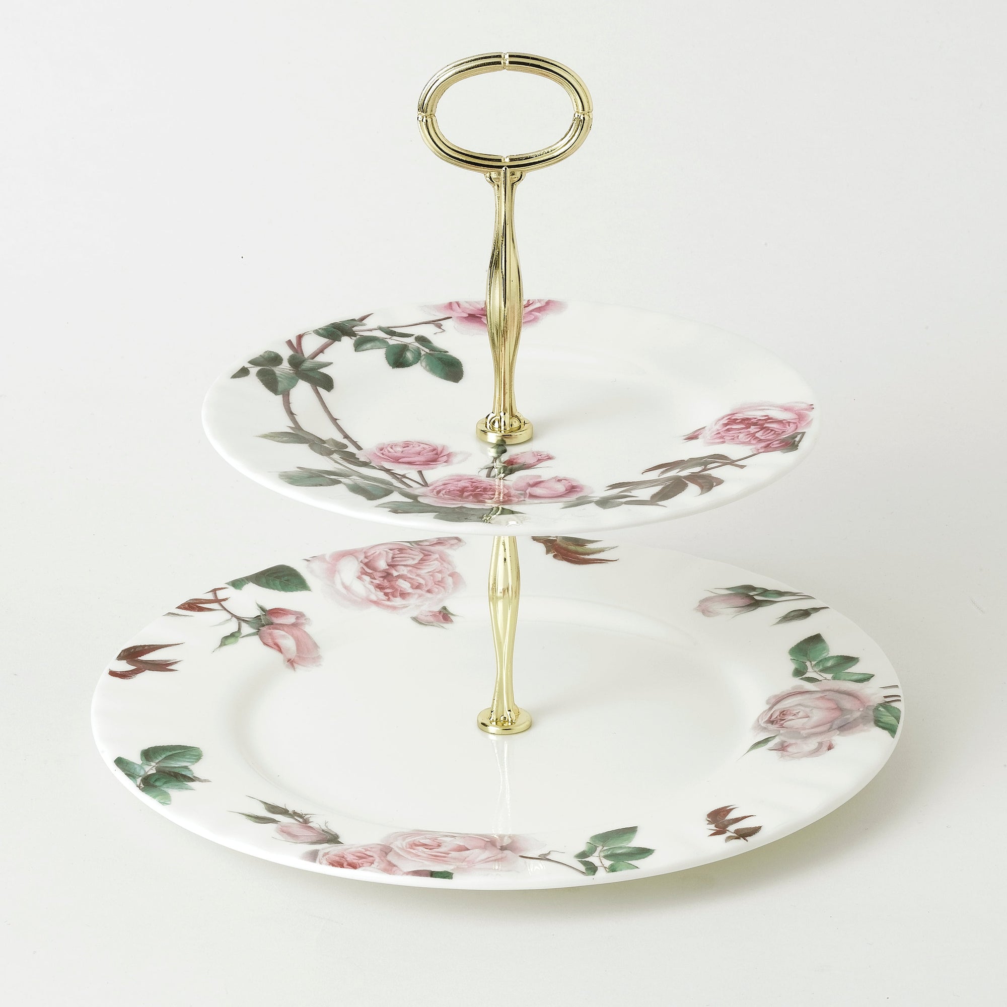 David Austen Roses 2 Tier Cakestand