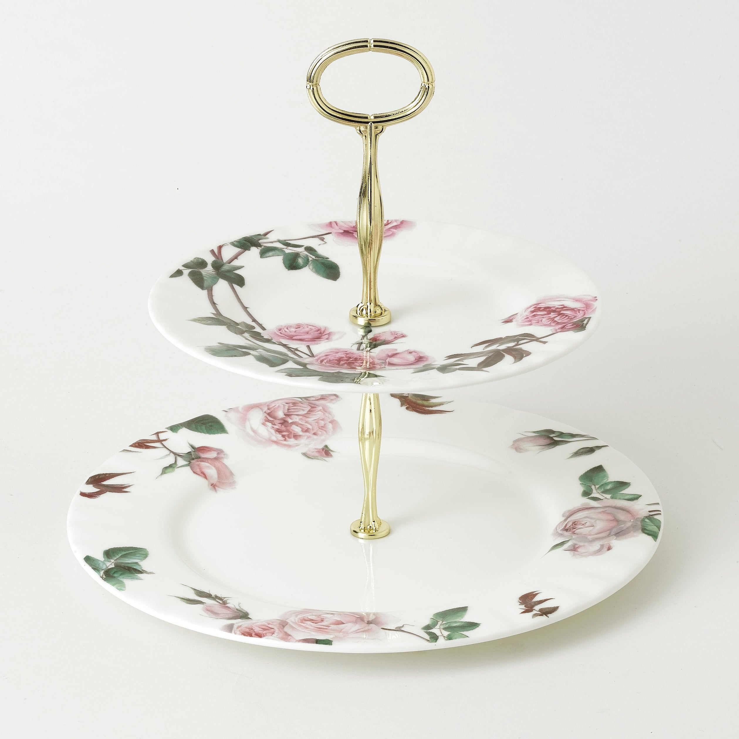 David Austen Roses 2 Tier Cakestand