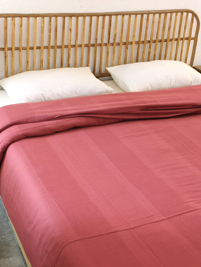 Herringbone 1 Double Duvet Cover - (Maroon)