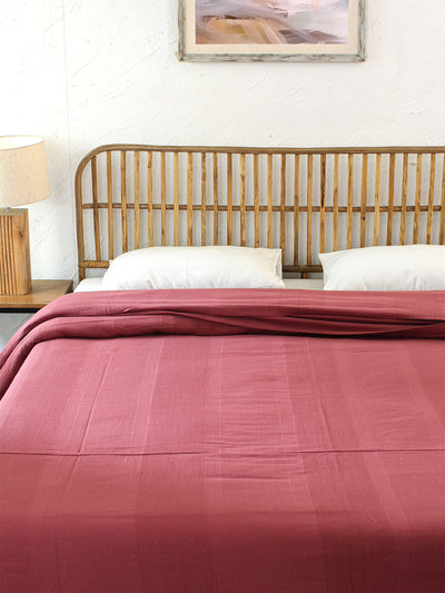 Herringbone 1 Single Duvet Cover - (Maroon)