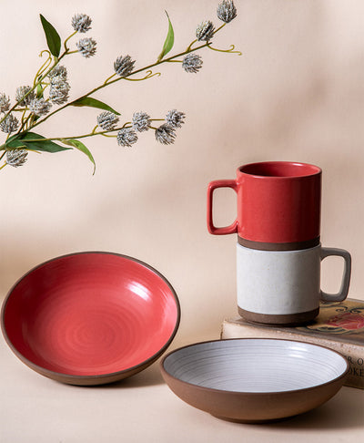Everyday Meal Combo For Two - Ivory & Coral