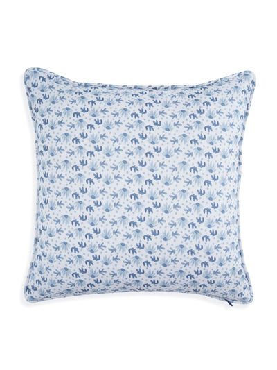 Khwaab Terracotta Garden Grid Cushion Cover -  16" x 16"