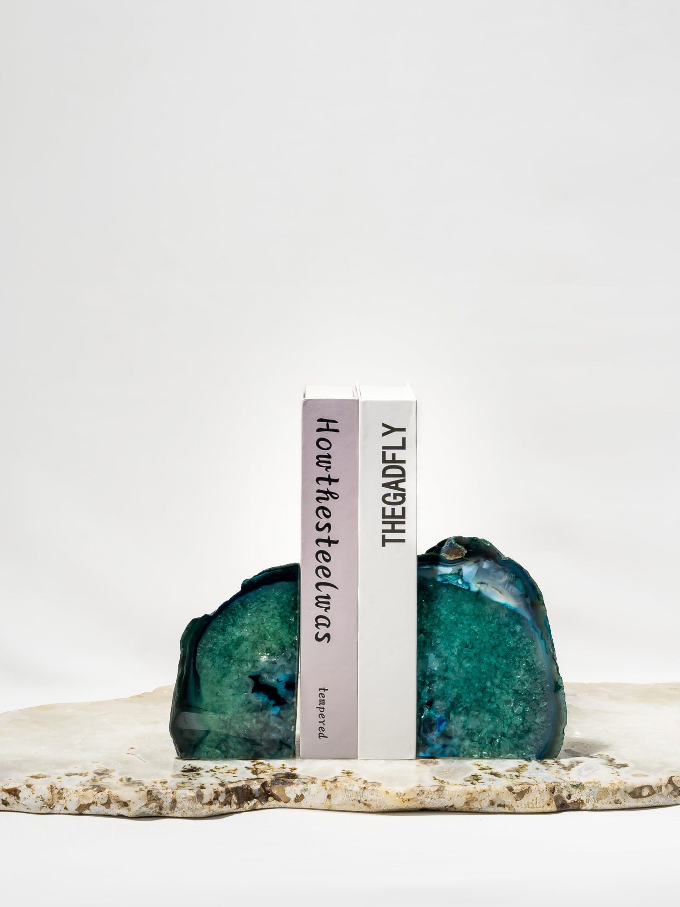 Semi Precious Book End set-Green Gava