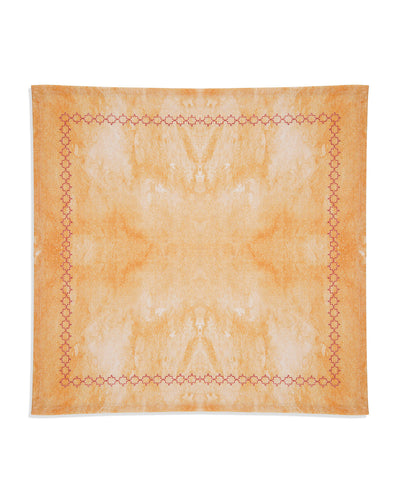 Miyana Yellow Embroidered Napkin - 16"X16"