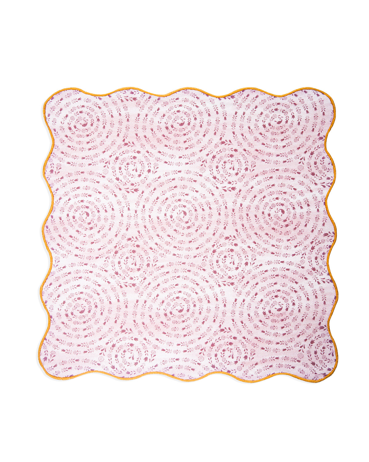 Mauve Circular Printed Cotton Napkin - 14"x14"