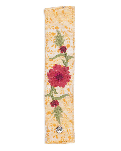 Rahat Yellow Embroidered Napkin Ring -Set of 4