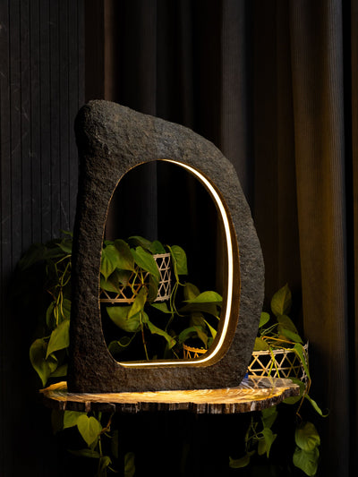 Hollow Boulder Lamp