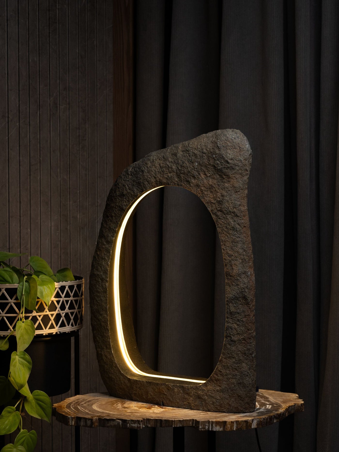 Hollow Boulder Lamp