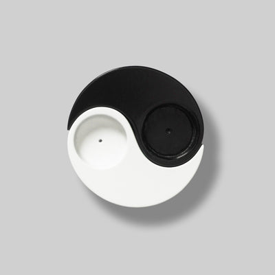 Premium yin yang leather candle holder India The Mage Home