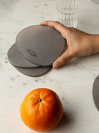 Brown Frosted Glass Coasters Set of 4