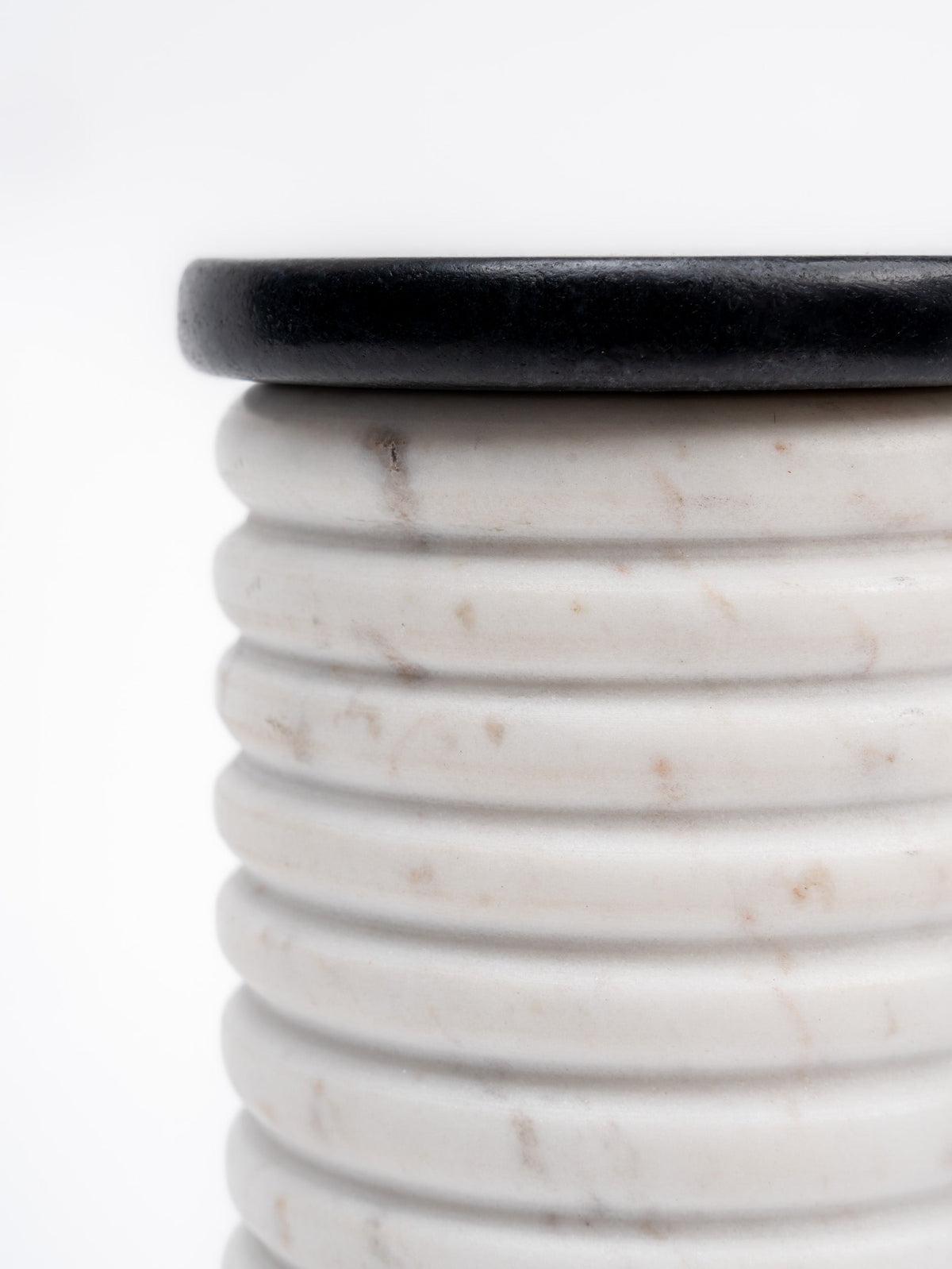 MORANO - IVORY BLACK MARBLE JAR