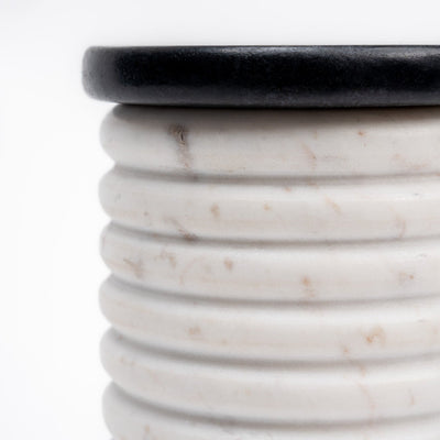 MORANO - IVORY BLACK MARBLE JAR