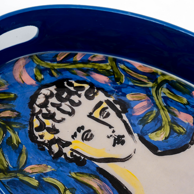 ROMETTI HANDPAINTED TRAY