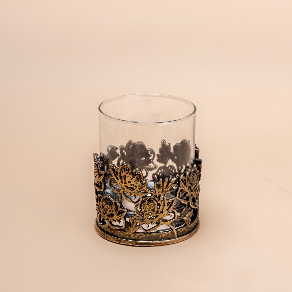 BEGONIA – FLORAL ANTIQUE WHISKEY GLASS