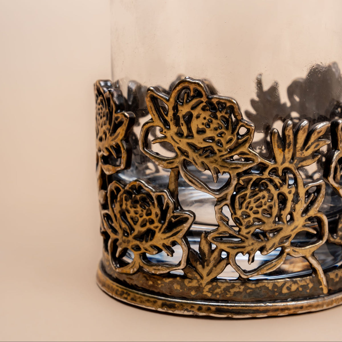 BEGONIA – FLORAL ANTIQUE WHISKEY GLASS
