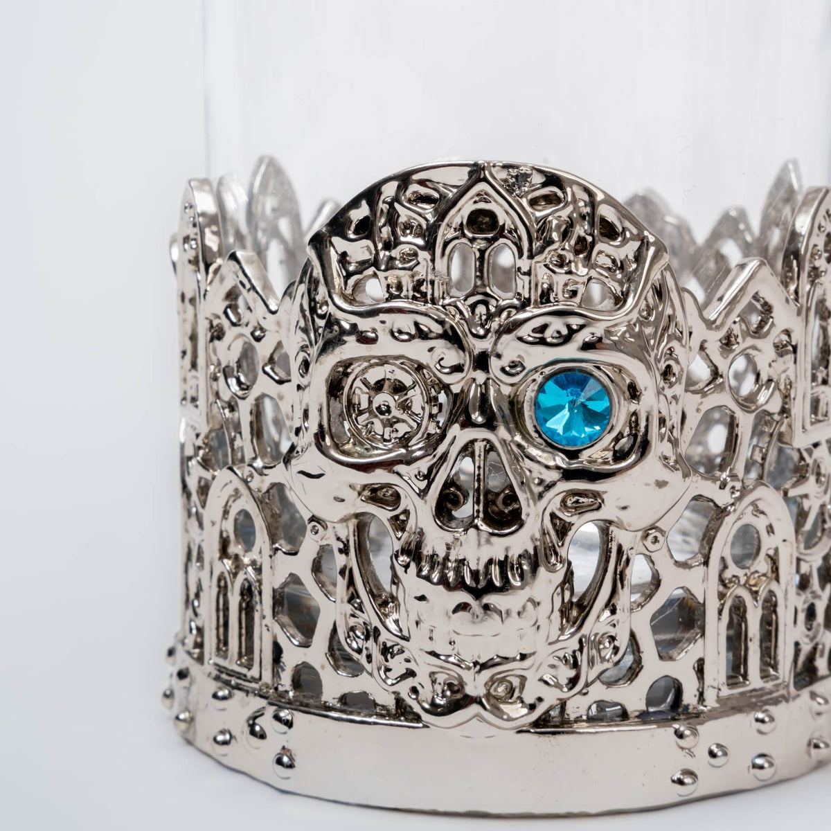 ZANETTO – SKULL WHISKEY GLASS (SILVER)