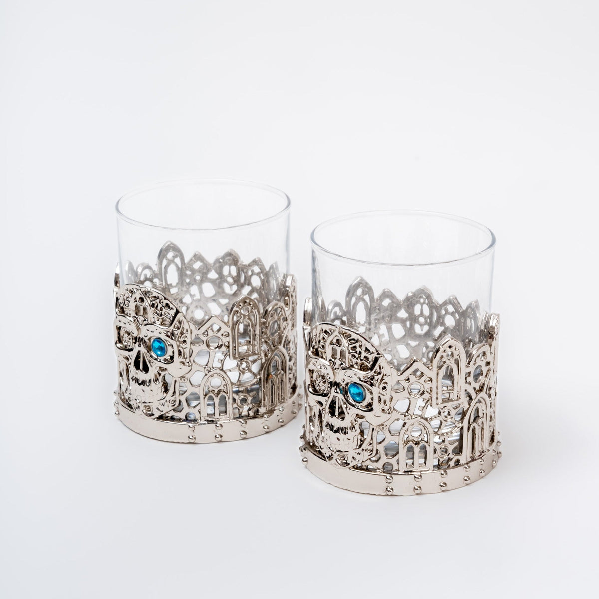 ZANETTO – SKULL WHISKEY GLASS (SILVER)