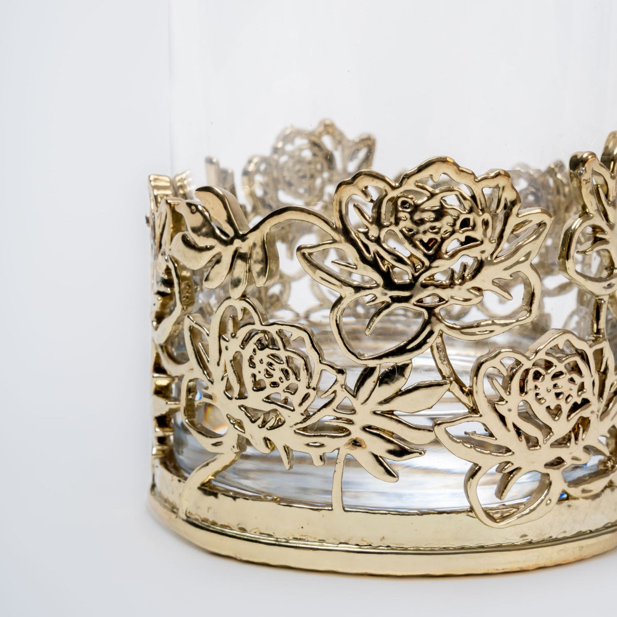 BEGONIA – FLORAL GOLD HANDMADE WHISKEY GLASS