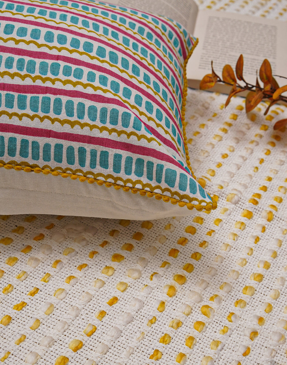 Set Of 2 - Abstract Green Cushion Cover - 12"X18"