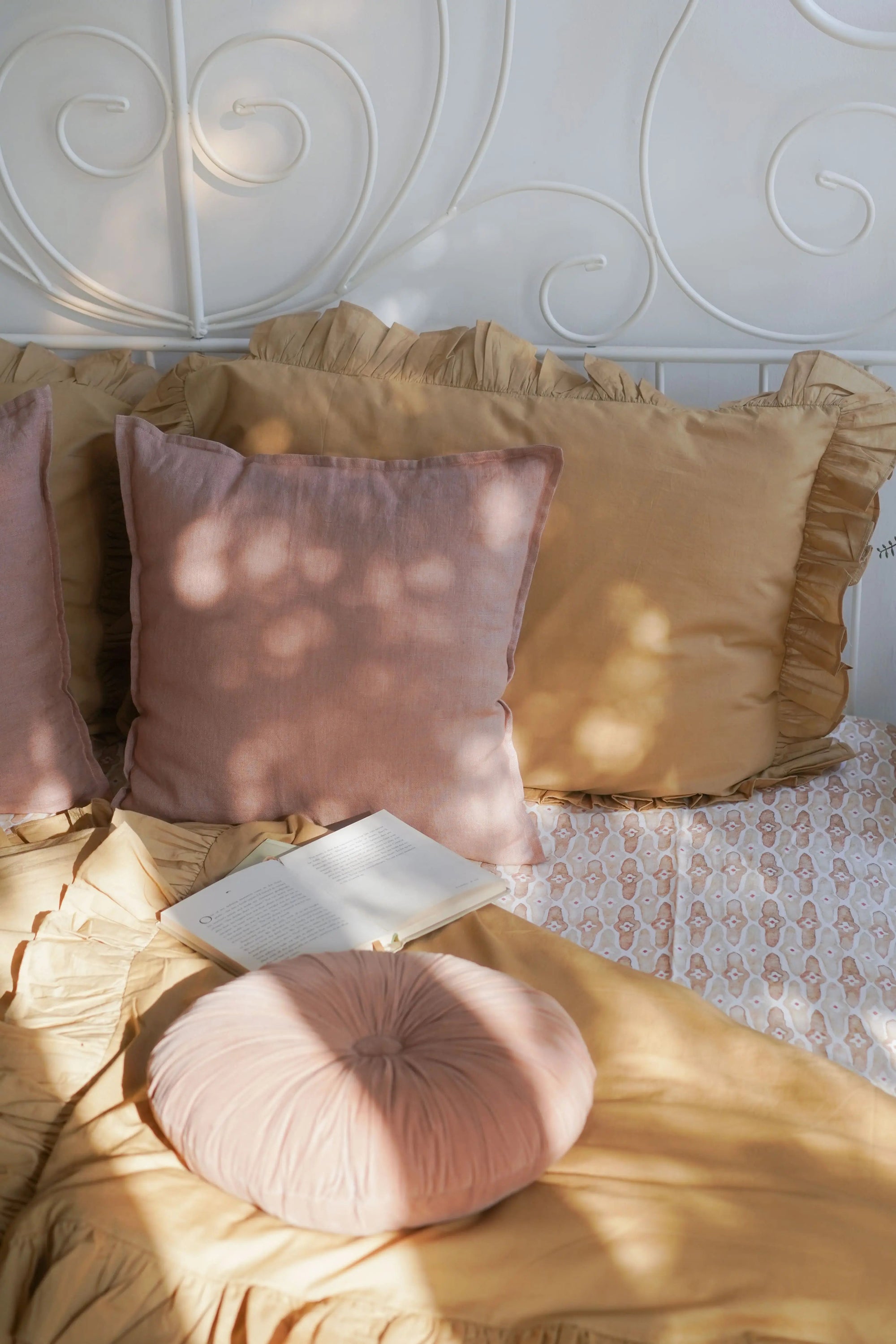 Cuddle Blush Velvet Round Cushion SanctuaryLiving
