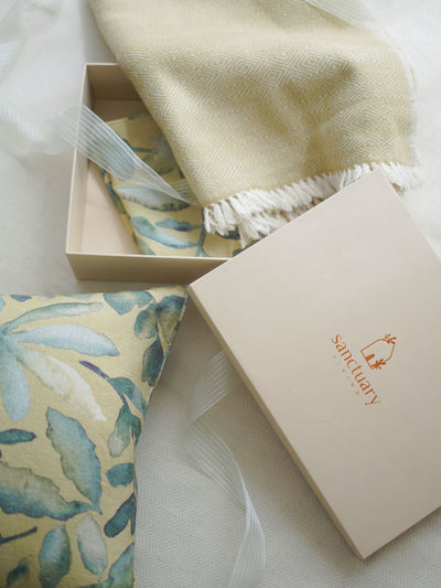 Beige Cushion & Throw Gift Set