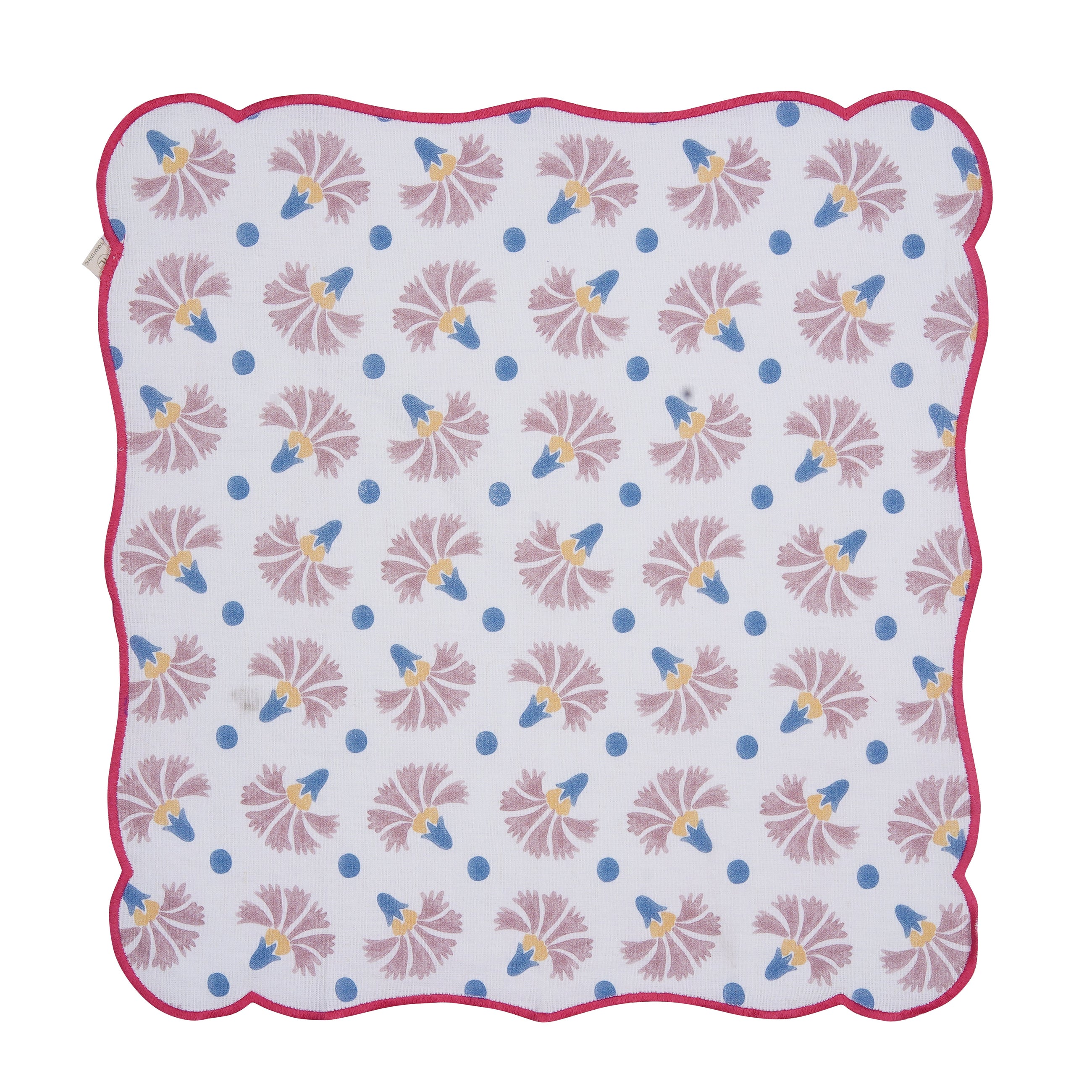 Set Of 2 - Raahat Buds Pink Cotton Napkin